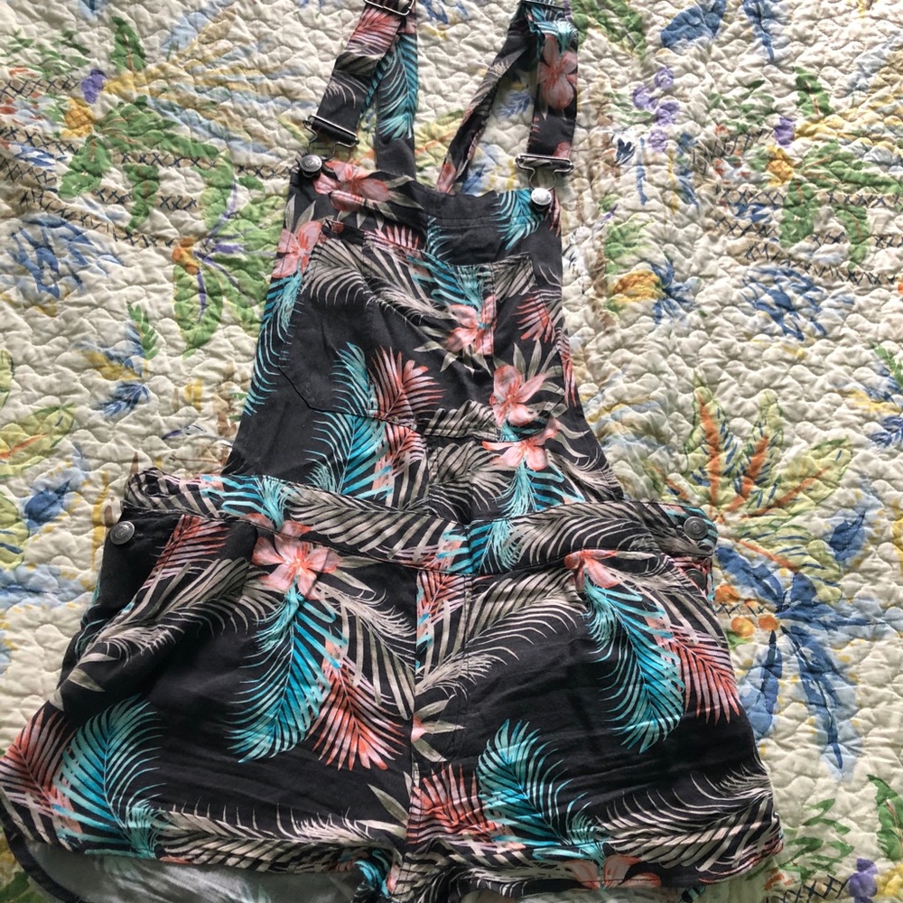 floral overalls
